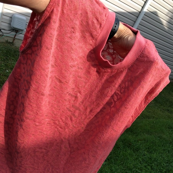 Iro jeans muscle tee light red leopard burnout - Picture 6 of 8